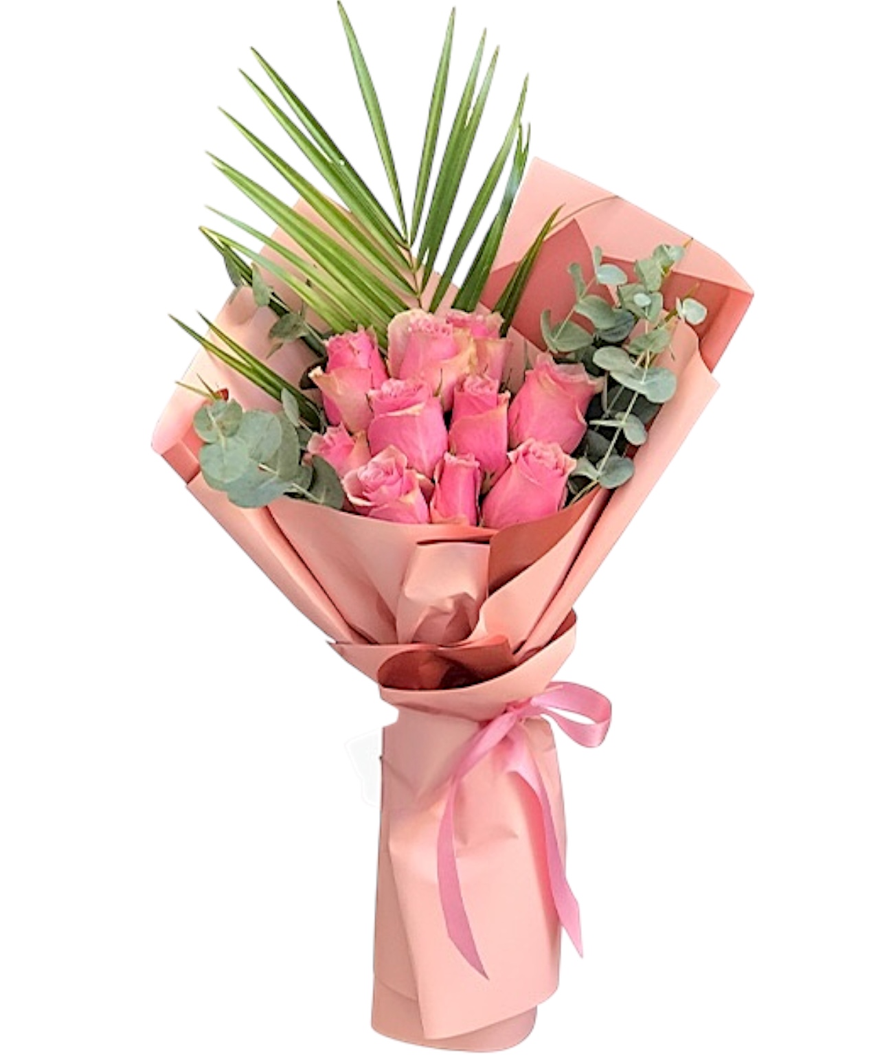 10 Adet Pembe Gül Buketi  