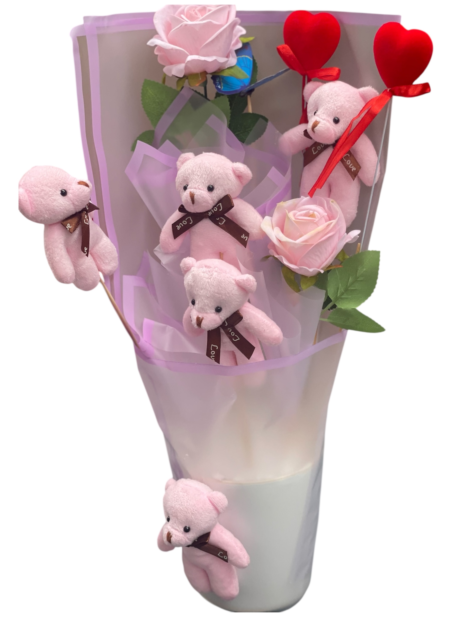 Seramikte pembe peluş çalışması  